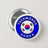 Badge Rond 5 Cm Taekwondo button (Devant & derrière)