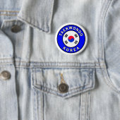 Badge Rond 5 Cm Taekwondo button (En situation)