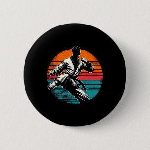 Badge Rond 5 Cm Taekwondo Cadeaux Tee - shirt Martiaux Coréens Pou