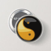 Badge Rond 5 Cm Taijitu_jaune (Devant & derrière)