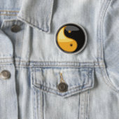 Badge Rond 5 Cm Taijitu_jaune (En situation)