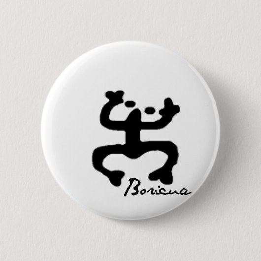 Badge Rond 5 Cm Taino Coqui (Devant)