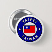 Badge Rond 5 Cm Taipei Taïwan (Devant & derrière)