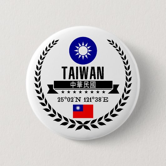 Badge Rond 5 Cm Taïwan (Devant)