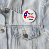 Badge Rond 5 Cm Taïwan n'est pas la Chine (En situation)