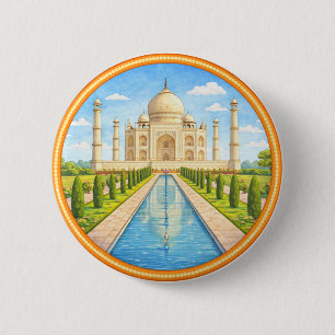 Badge Rond 5 Cm Taj Mahal d'Inde