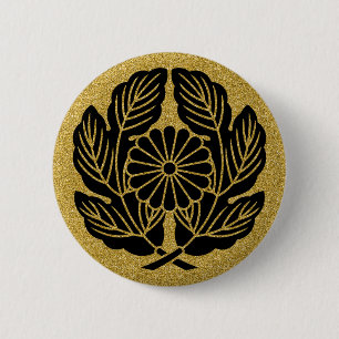 Badge Rond 5 Cm Takamori Saigo's Chrysanthemum