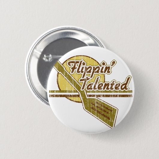 Badge Rond 5 Cm Talent de Flippin (Devant & derrière)