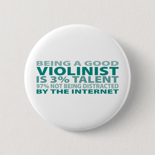 Badge Rond 5 Cm Talent du violoniste 3% (Devant)