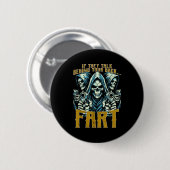 Badge Rond 5 Cm Talk Behind Your Back Fart Skeleton Funny Saying M (Devant & derrière)