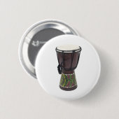 Badge Rond 5 Cm TallDjembeDrum070111 (Devant & derrière)