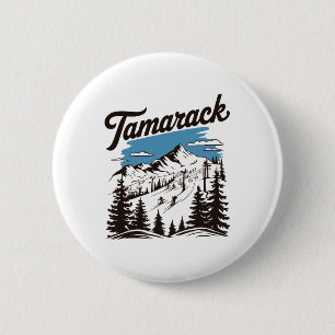 Badge Rond 5 Cm Tamarack Idaho Station de ski Ski Skieur 2 