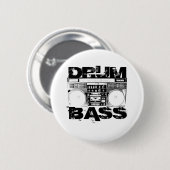 Badge Rond 5 Cm Tambour et basse (Devant & derrière)