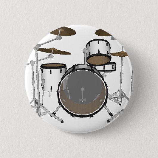 Badge Rond 5 Cm Tambours : Kit Tambour blanc : Modèle 3D: (Devant)