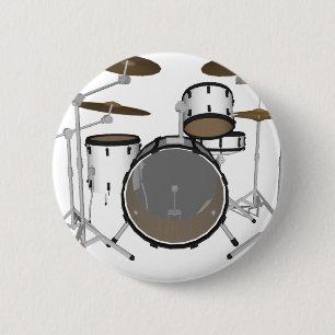 Badge Rond 5 Cm Tambours : Kit Tambour blanc : Modèle 3D: