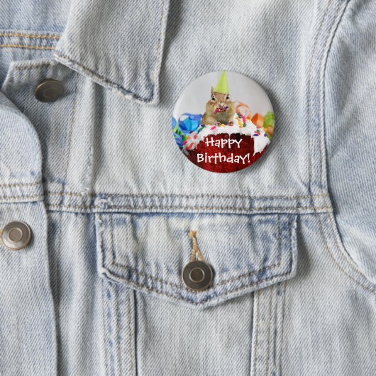 Badge Rond 5 Cm Tamia d'anniversaire (En situation)