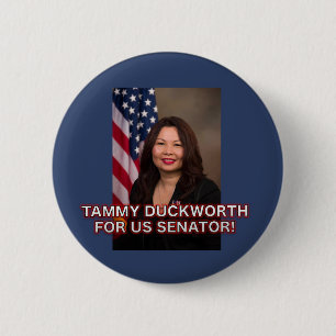 Badge Rond 5 Cm Tammy Duckworth pour le bouton du sénateur