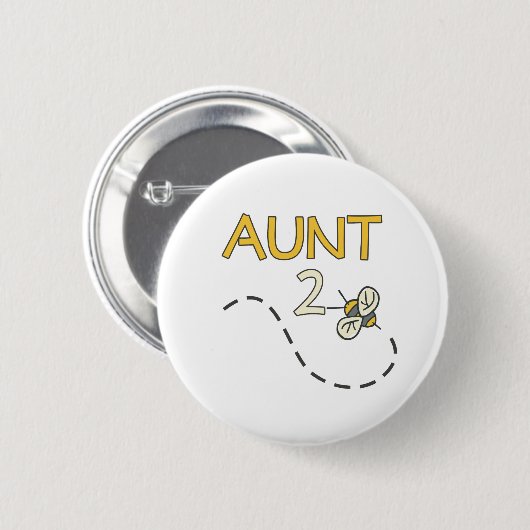 Badge Rond 5 Cm Tante 2 abeille (Devant & derrière)