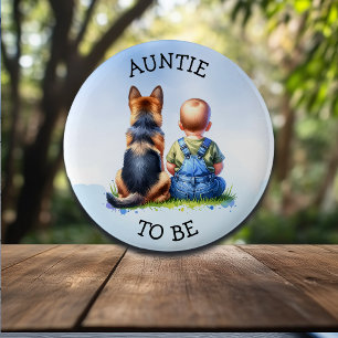 Badge Rond 5 Cm Tante à   BABY SHOWER