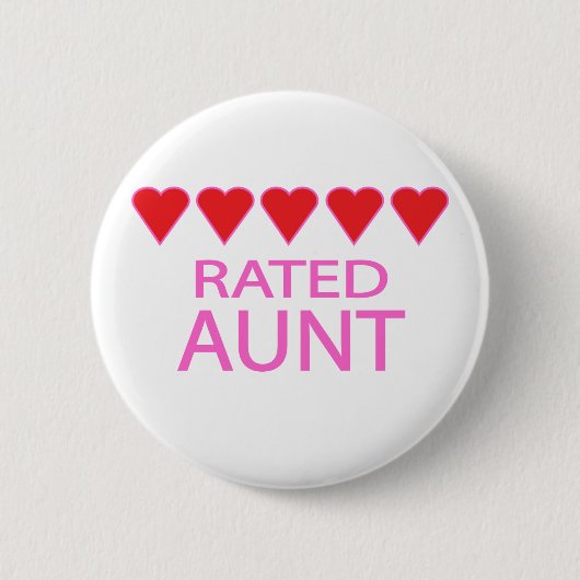Badge Rond 5 Cm Tante à cinq coeurs (Devant)