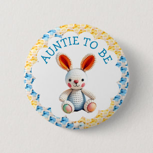 Badge Rond 5 Cm Tante à Venir   Baby-Shower pour Garçon