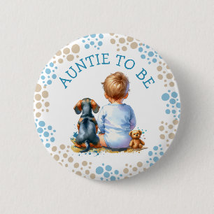 Badge Rond 5 Cm Tante   Baby shower bébé et Dachshund
