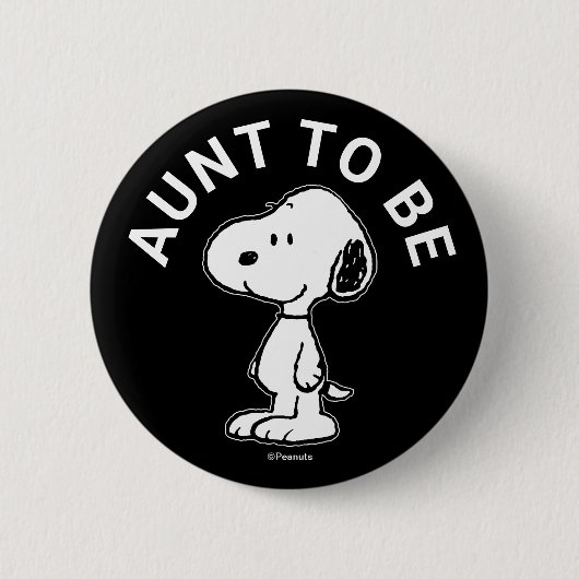 Badge Rond 5 Cm Tante Baby shower Snoopy (Devant)