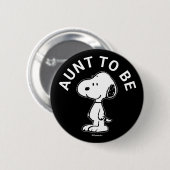 Badge Rond 5 Cm Tante Baby shower Snoopy (Devant & derrière)