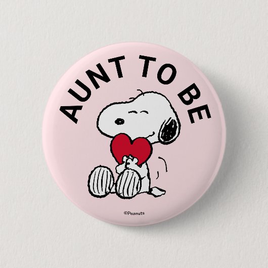 Badge Rond 5 Cm Tante Baby shower Snoopy (Devant)
