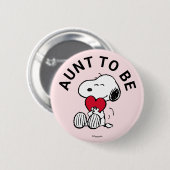 Badge Rond 5 Cm Tante Baby shower Snoopy (Devant & derrière)