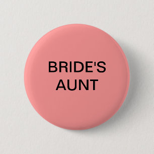 BADGE ROND 5 CM TANTE BUTTON DE LA JEUNE MARIÉE
