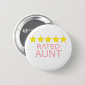 Badge Rond 5 Cm Tante cinq étoiles (Devant & derrière)
