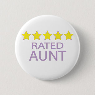 Badge Rond 5 Cm Tante cinq étoiles