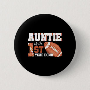 Badge Rond 5 Cm Tante De 1 An Anniversaire Football 1Er Année