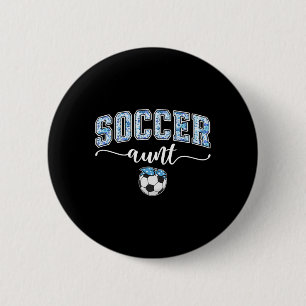 Badge Rond 5 Cm Tante de foot fière tante d'un joueur de foot Tant