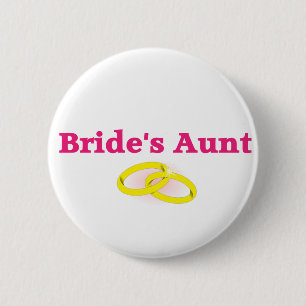 Badge Rond 5 Cm Tante de la mariée / Tante de la mariée