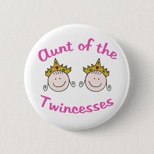 Badge Rond 5 Cm Tante de Twincess