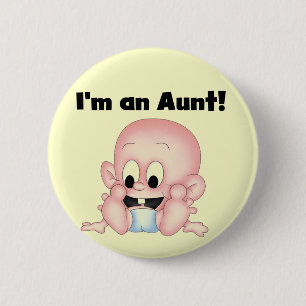 Badge Rond 5 Cm Tante des nouveaux t-shirts et cadeaux Nephew