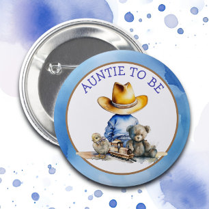 Badge Rond 5 Cm Tante d'être un Lil' Cowboy BABY SHOWER