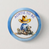 Badge Rond 5 Cm Tante d'être un Lil' Cowboy | BABY SHOWER (Devant)