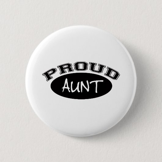 Badge Rond 5 Cm Tante fière (noir) (Devant)