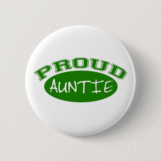 Badge Rond 5 Cm Tante fière (vert) (Devant)