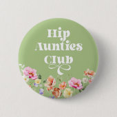 Badge Rond 5 Cm Tante future fleur sauvage (Devant)
