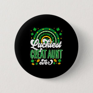 Badge Rond 5 Cm Tante grande la plus chanceuse shamrocks chanceux