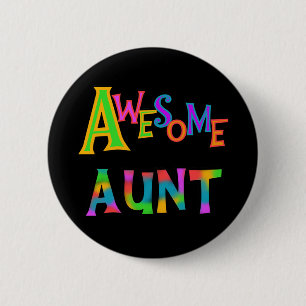 Badge Rond 5 Cm Tante impressionnante T-shirts et cadeaux