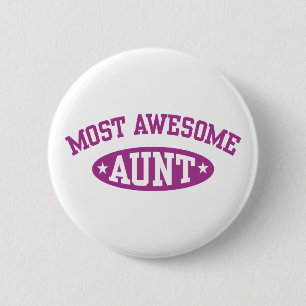 Badge Rond 5 Cm Tante la plus incroyable