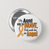 Badge Rond 5 Cm Tante Leukemia d'ange (Devant & derrière)