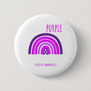 Badge Rond 5 Cm Tante Oncle Je Porte Le Violet Pour Ma Nièce Épile