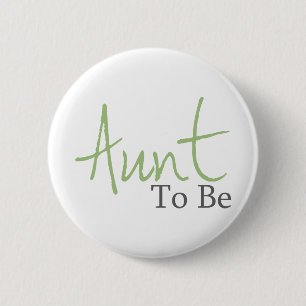 Badge Rond 5 Cm Tante To Be (manuscrit vert)