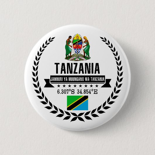 Badge Rond 5 Cm Tanzanie (Devant)